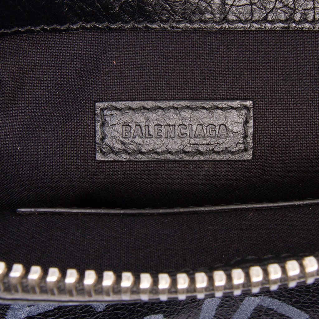 Balenciaga Leather Graffiti Clutch - 5