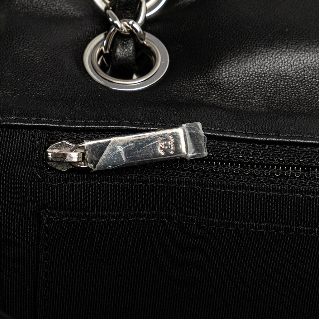 Chanel Medium Jersey Grid Single Flap - Detail 2