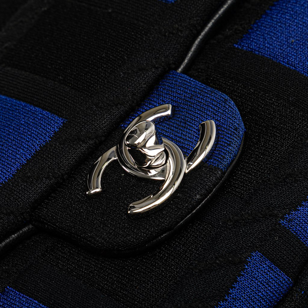 Chanel Medium Jersey Grid Single Flap - Image 12