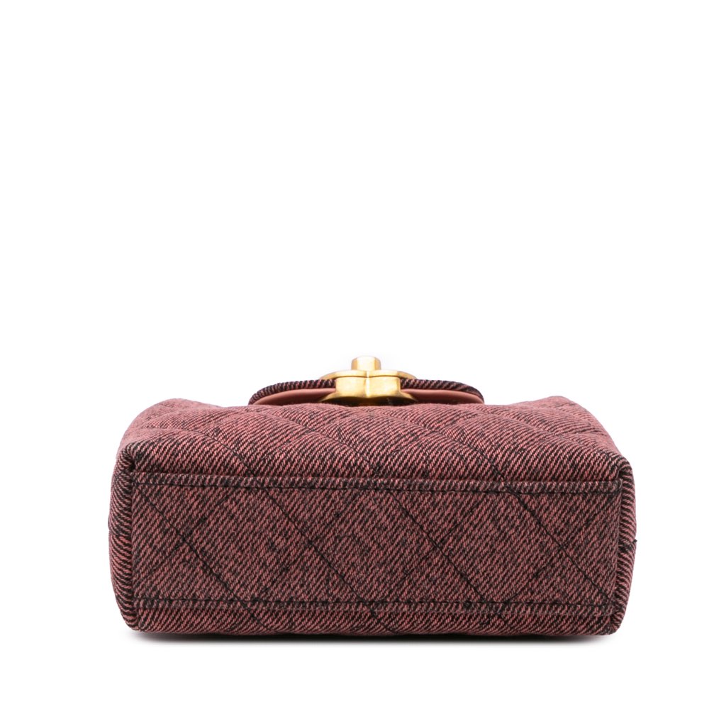 Chanel Nano Quilted Denim Kelly Shopper Bag - 3