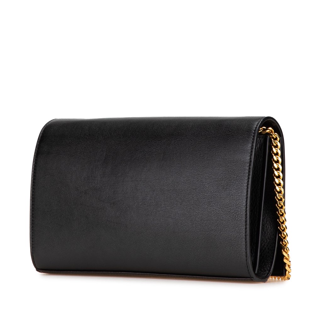 Saint Laurent Leather Moon and Star Monogram Kate Wallet On Chain - Back view