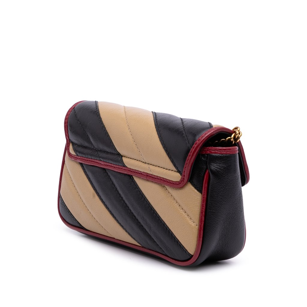 Gucci Super Mini GG Marmont Matelasse Leather Torchon Flap Crossbody - 2
