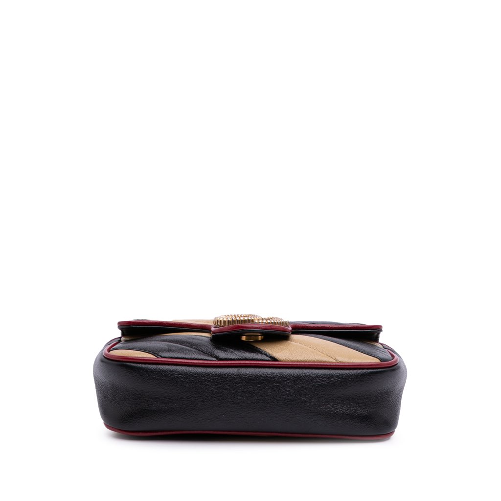 Gucci Super Mini GG Marmont Matelasse Leather Torchon Flap Crossbody - 3