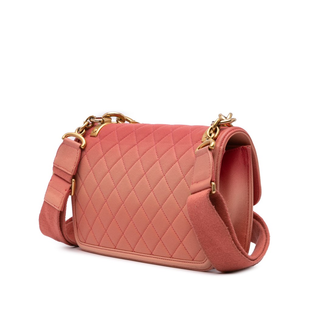 Chanel Medium Quilted Caviar Sunset On The Sea Flap - Back view