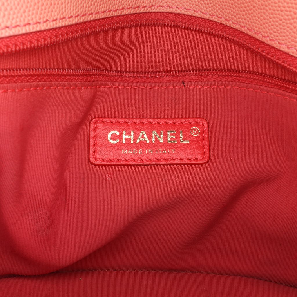 Chanel Medium Quilted Caviar Sunset On The Sea Flap - Side view