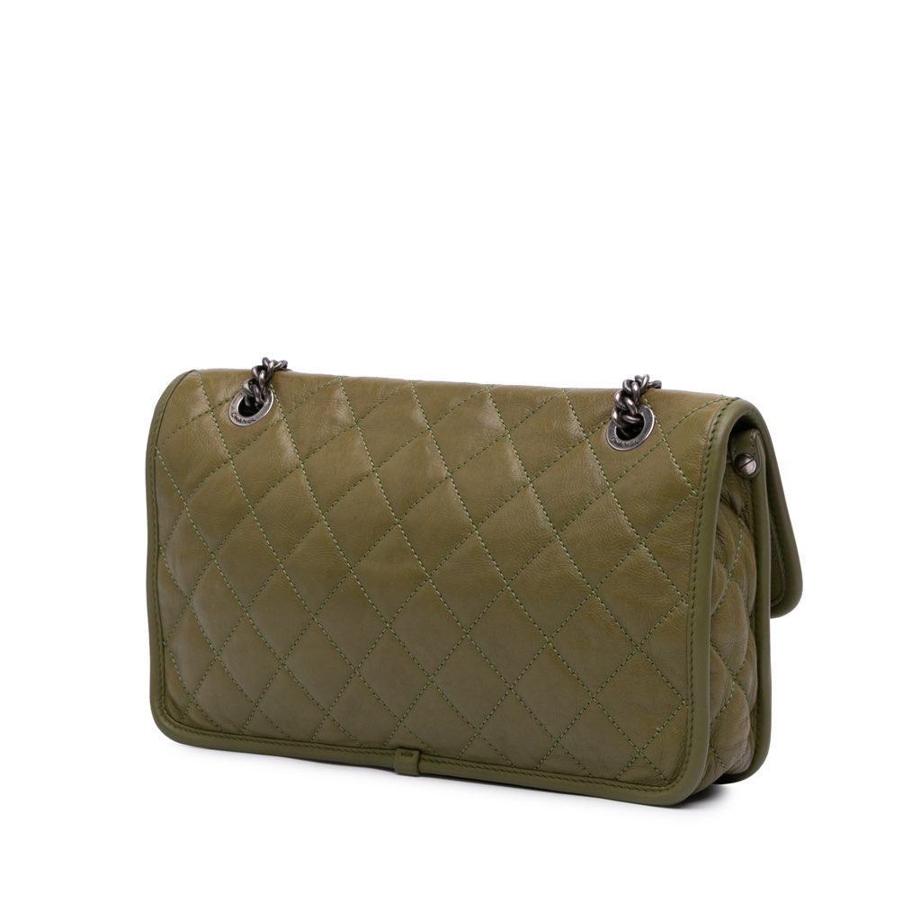 Chanel Medium Quilted Calfskin Casual Riviera Flap - Back view