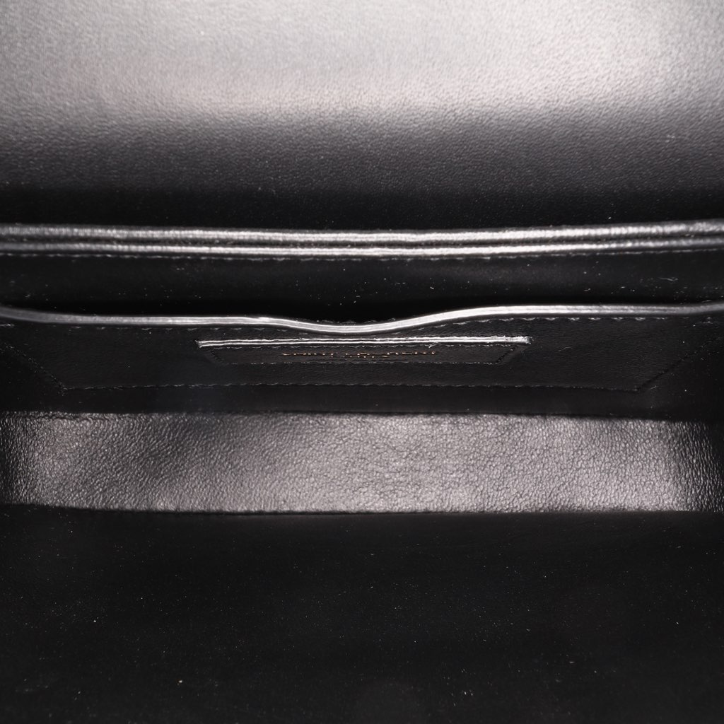 Saint Laurent Small Canvas Striped Solferino Satchel In Box - 4