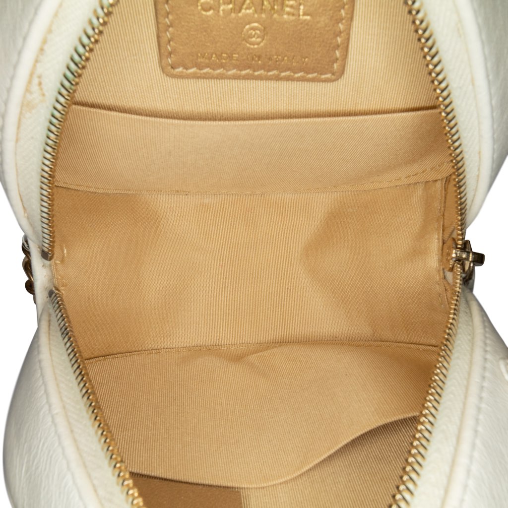 Chanel Quilted Lambskin Pearl Crush Round Clutch with Chain - 5