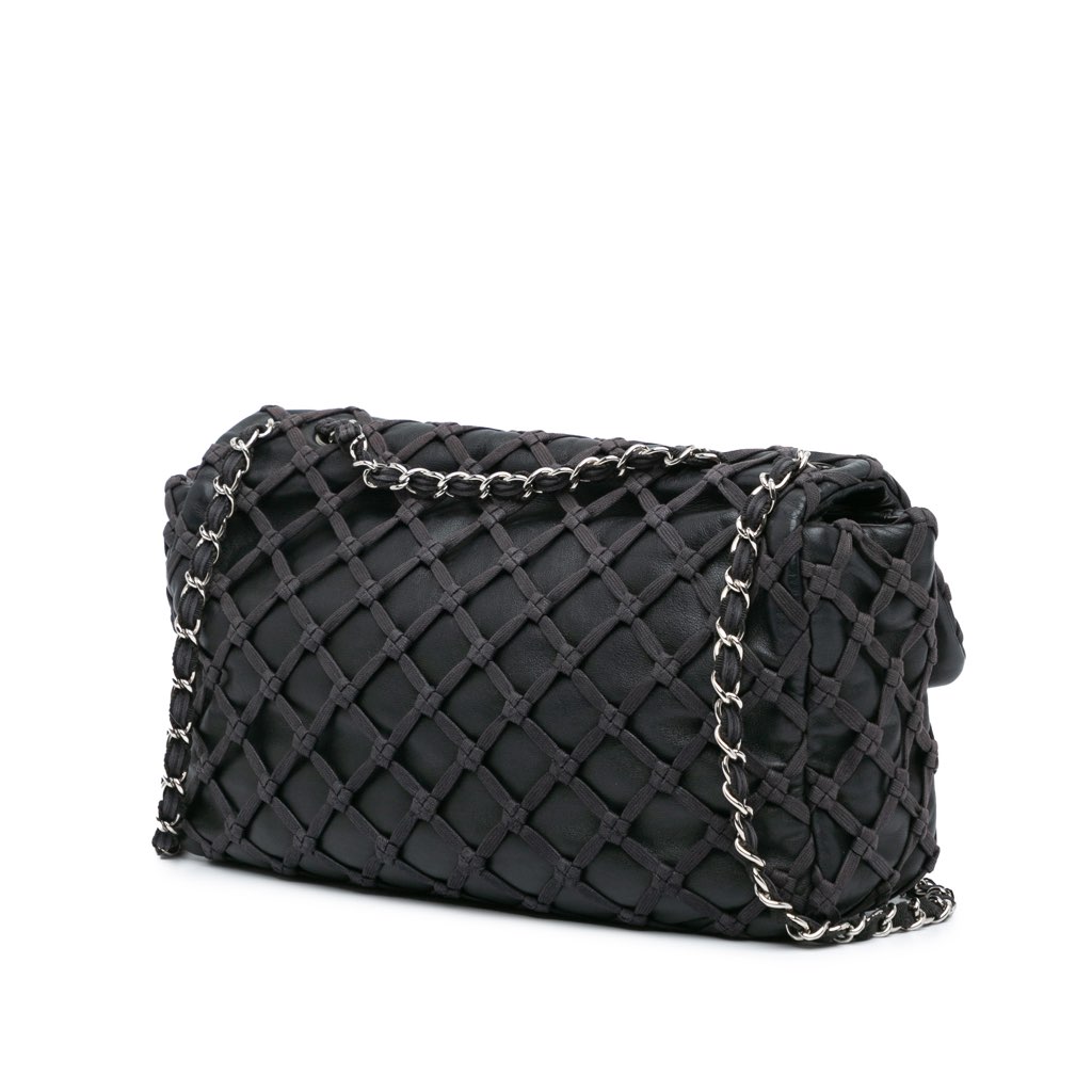 Chanel Jumbo Calfskin Canebiers Net Flap - 2