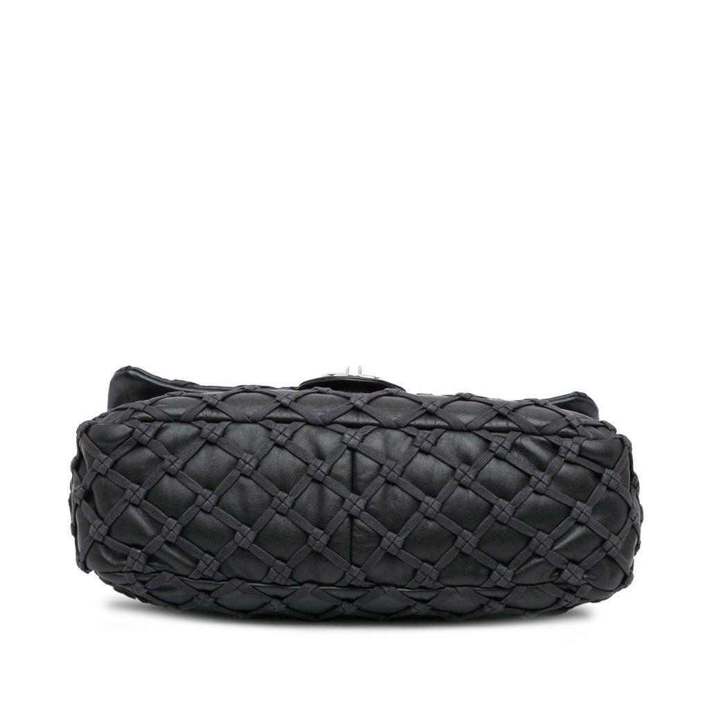 Chanel Jumbo Calfskin Canebiers Net Flap - 3