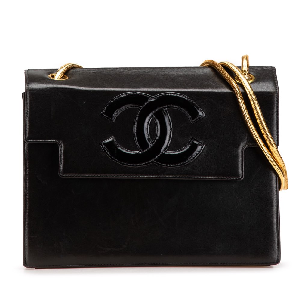 Chanel CC Patent Snake Chain Flap