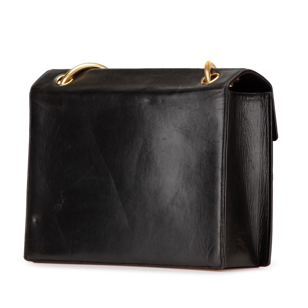 Chanel CC Patent Snake Chain Flap - Back view