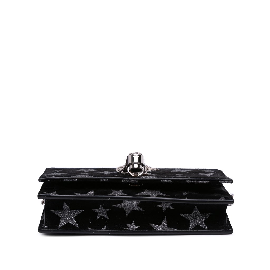 Saint Laurent Suede Monogram Star Kate Tassel Wallet on Chain - 3