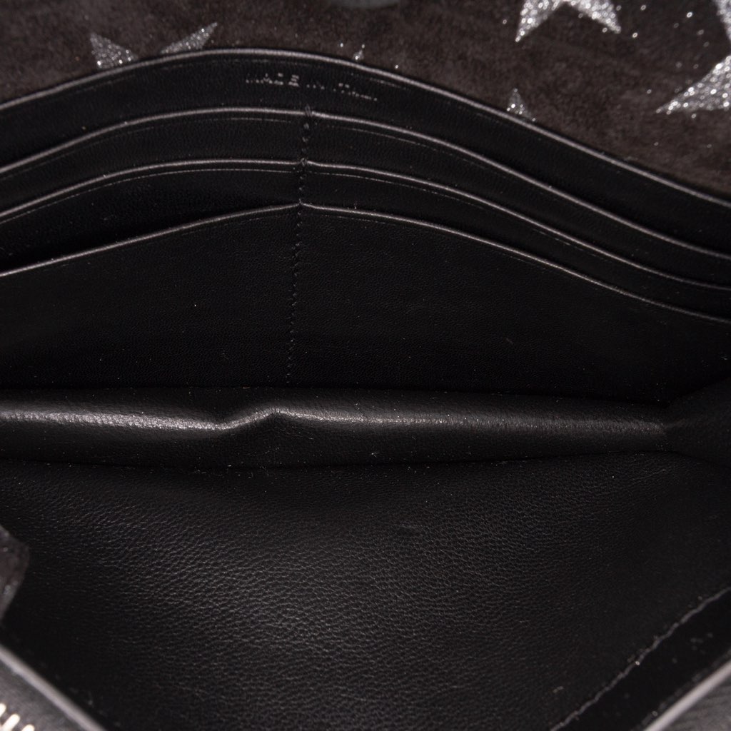 Saint Laurent Suede Monogram Star Kate Tassel Wallet on Chain - 4