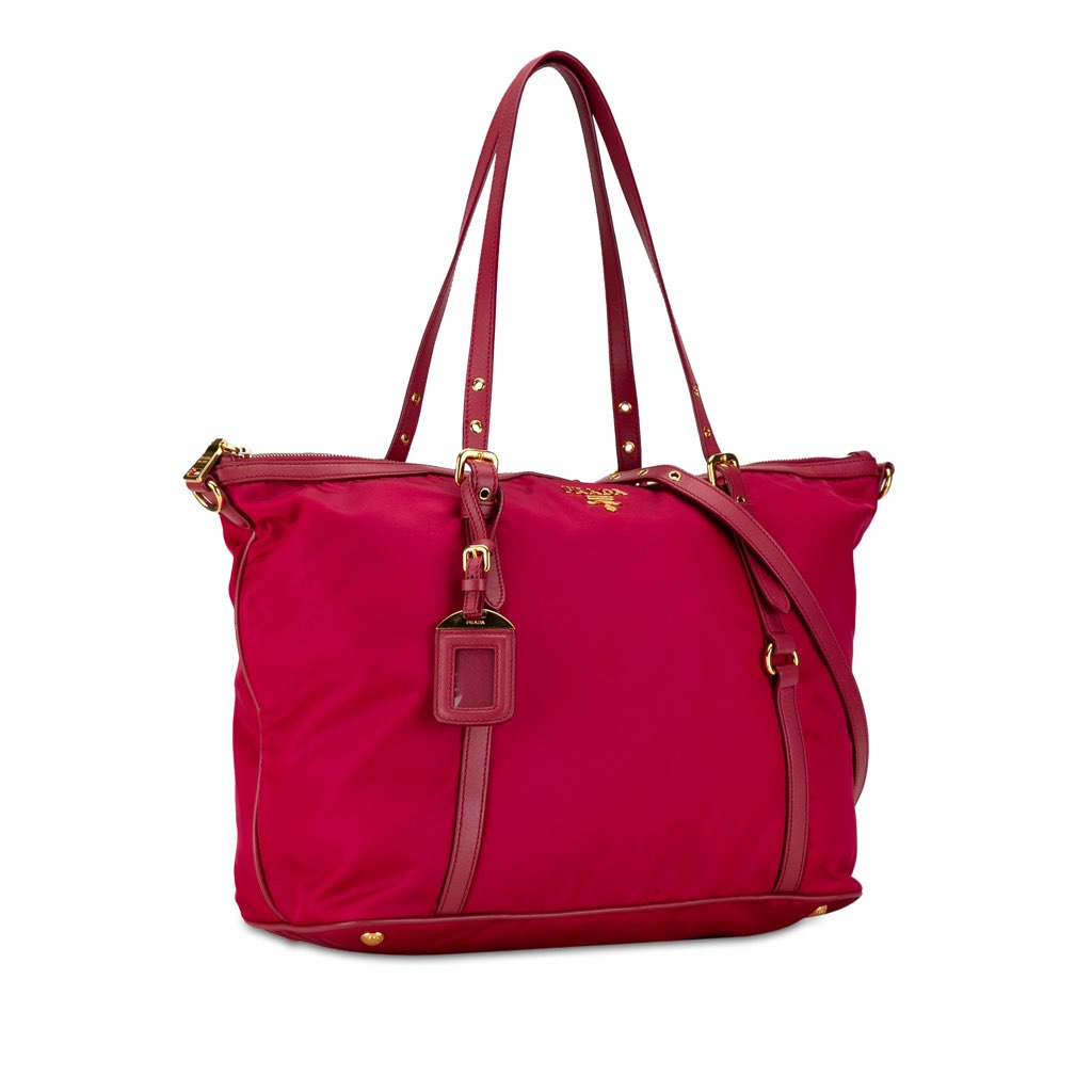 Prada Saffiano-Trimmed Tessuto Satchel - 2