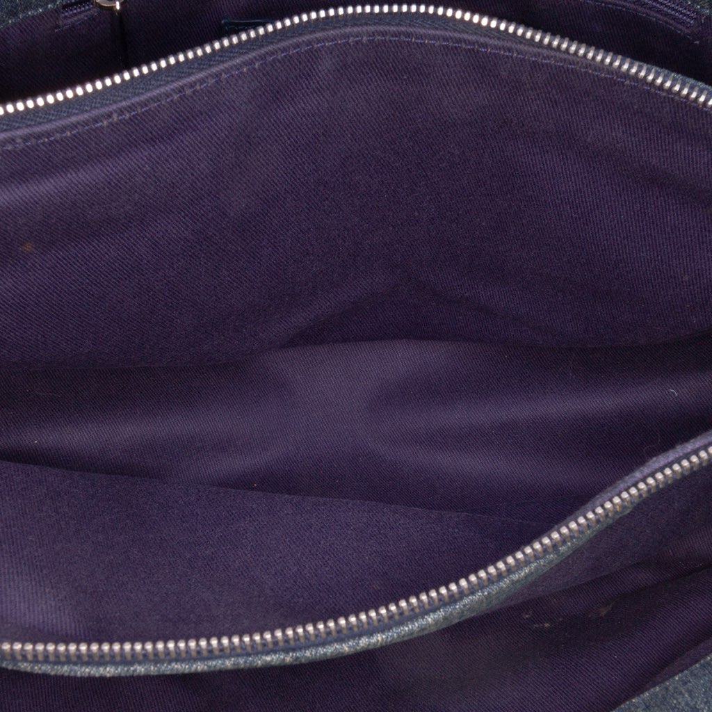 Chanel Denim Camellia Embroidered Shopping Tote - 4