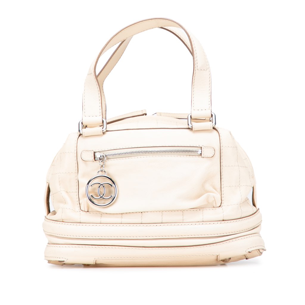 Chanel Goatskin Square Stitch Essential Bowler