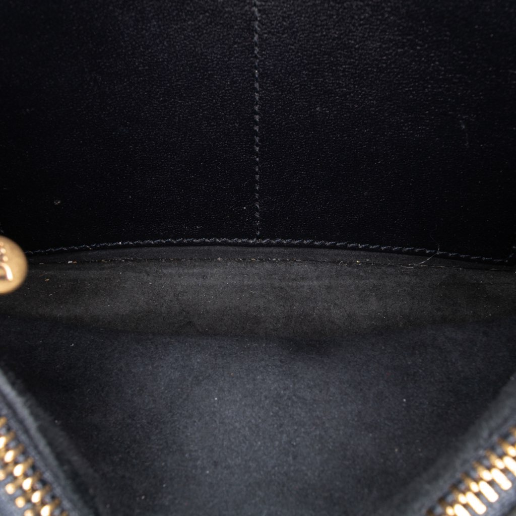 Dior Studded Denim Diorama Wallet on Chain - 4