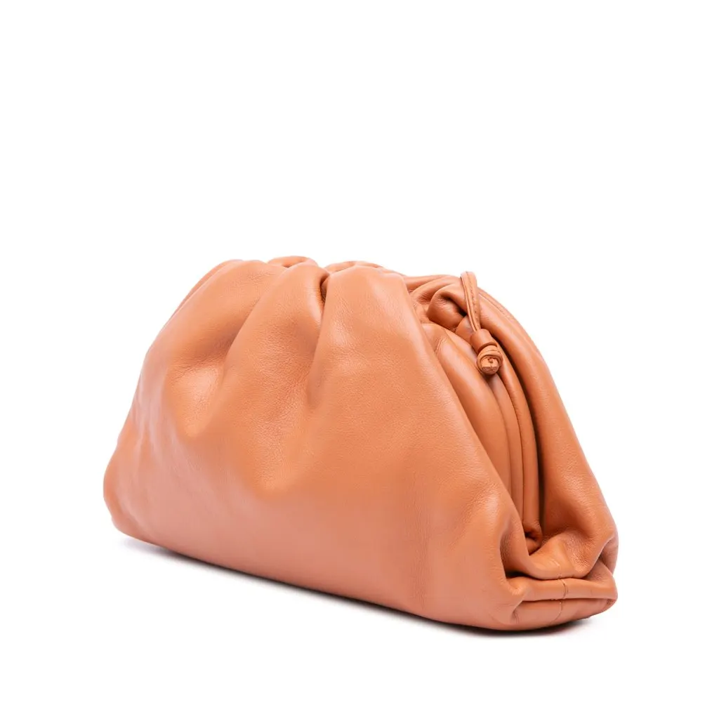 Bottega Veneta Lambskin The Mini Pouch Crossbody Orange Smal