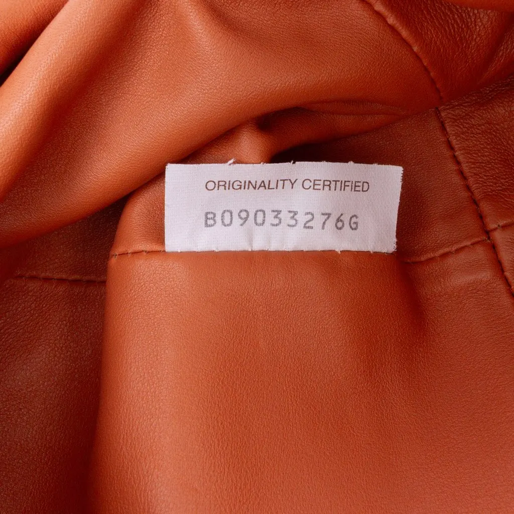 Bottega Veneta Lambskin The Mini Pouch Crossbody Orange Leather Good - Box View