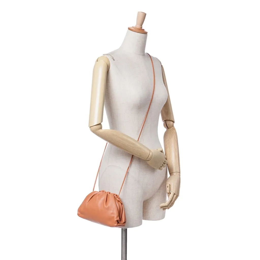 Bottega Veneta Lambskin The Mini Pouch Crossbody Orange Smal