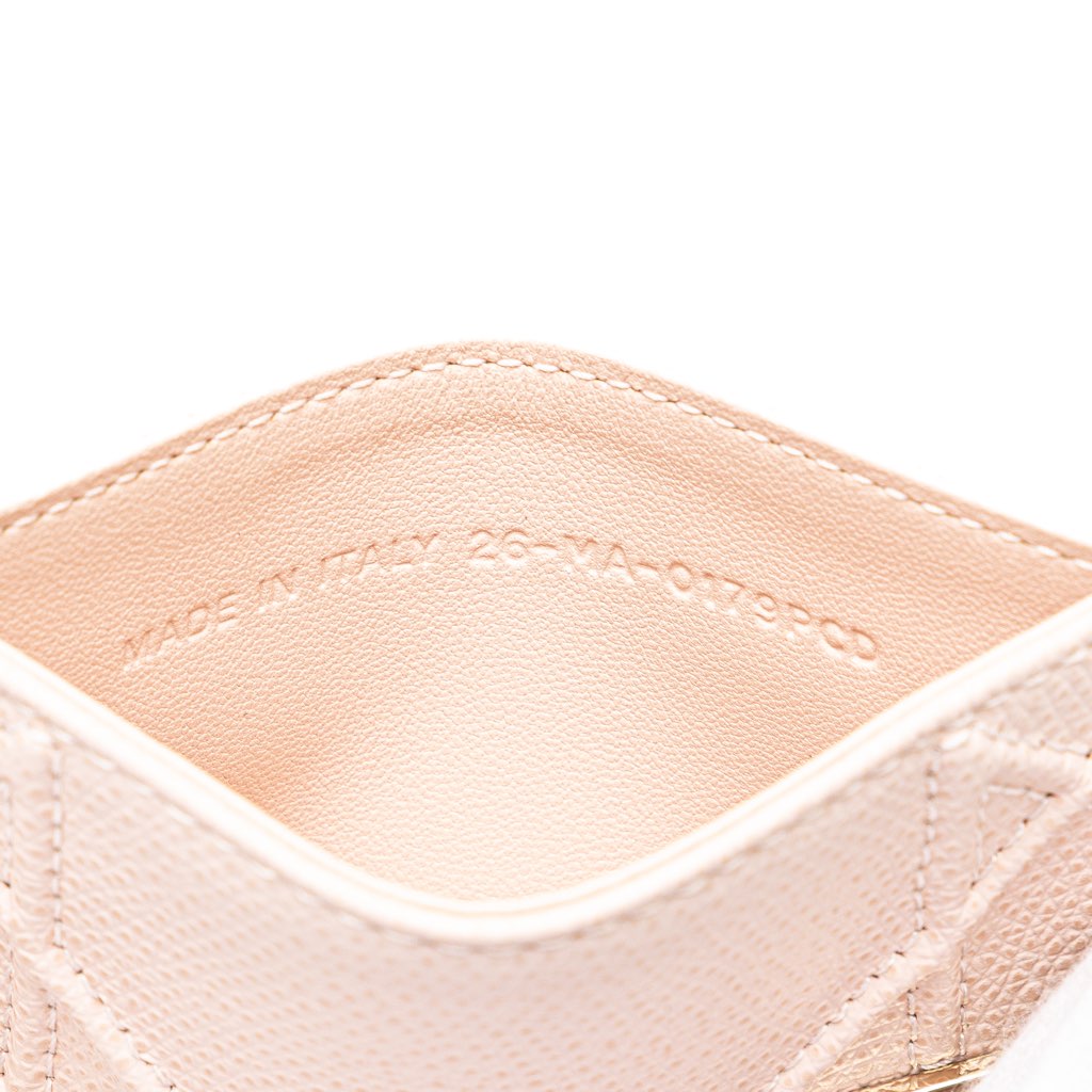 Dior Grained Calfskin Diorama Card Holder - Side view