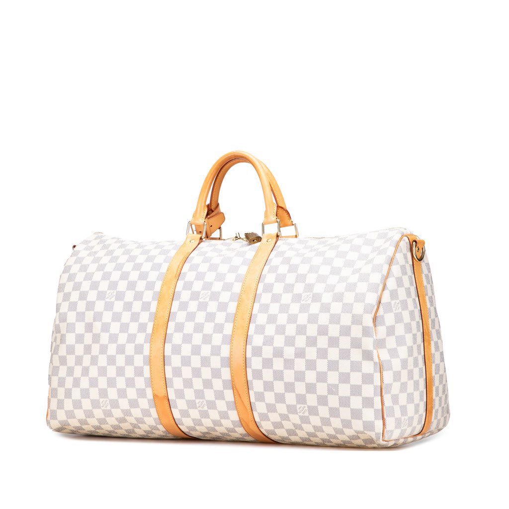 Louis Vuitton Damier Azur Keepall Bandouliere 55 - Back view