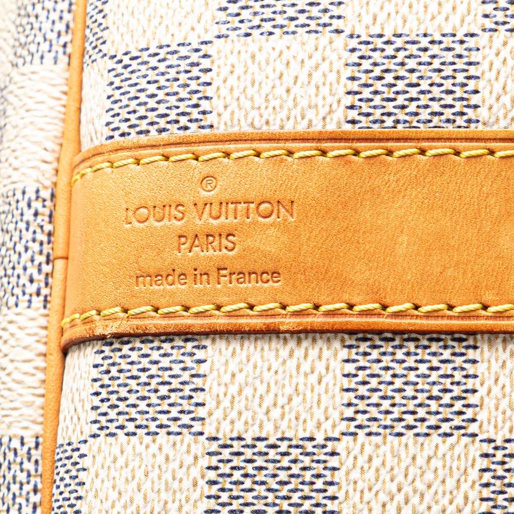 Louis Vuitton Damier Azur Keepall Bandouliere 55 - Side view