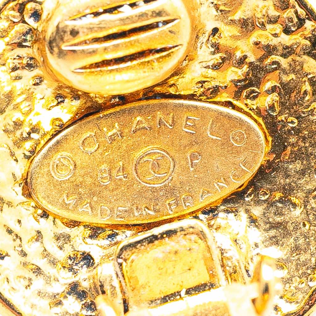 Chanel Gold Plated CC Clip on Earrings - 3