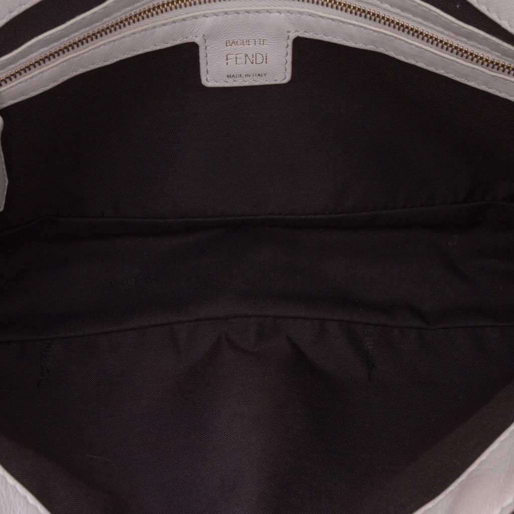 Fendi Zucca Embossed Leather Baguette Satchel - 4