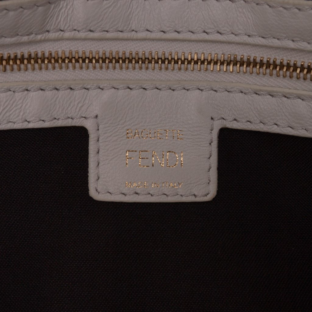 Fendi Zucca Embossed Leather Baguette Satchel - 5