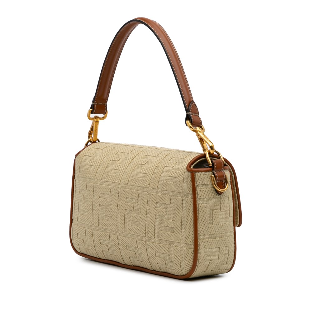 Fendi Zucca Embroidered Canvas Baguette Satchel - 2