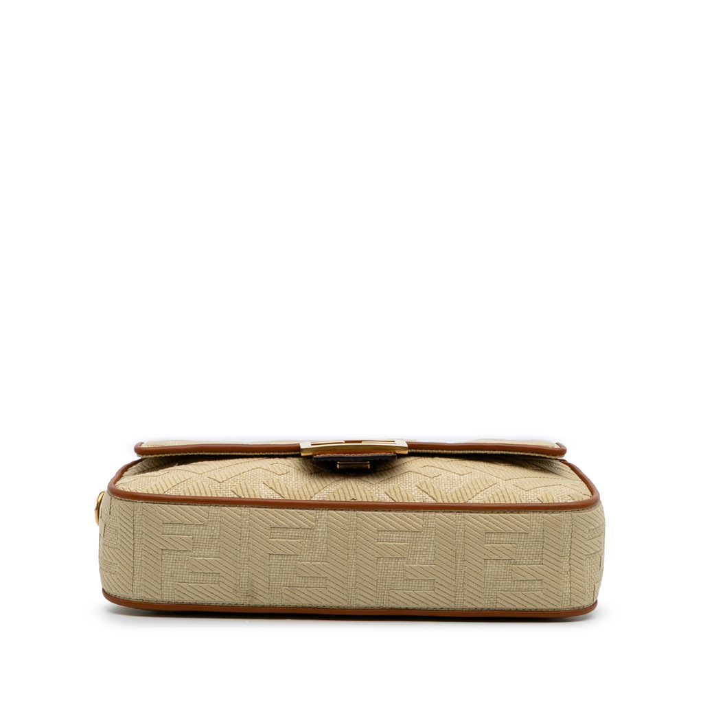 Fendi Zucca Embroidered Canvas Baguette Satchel - 3