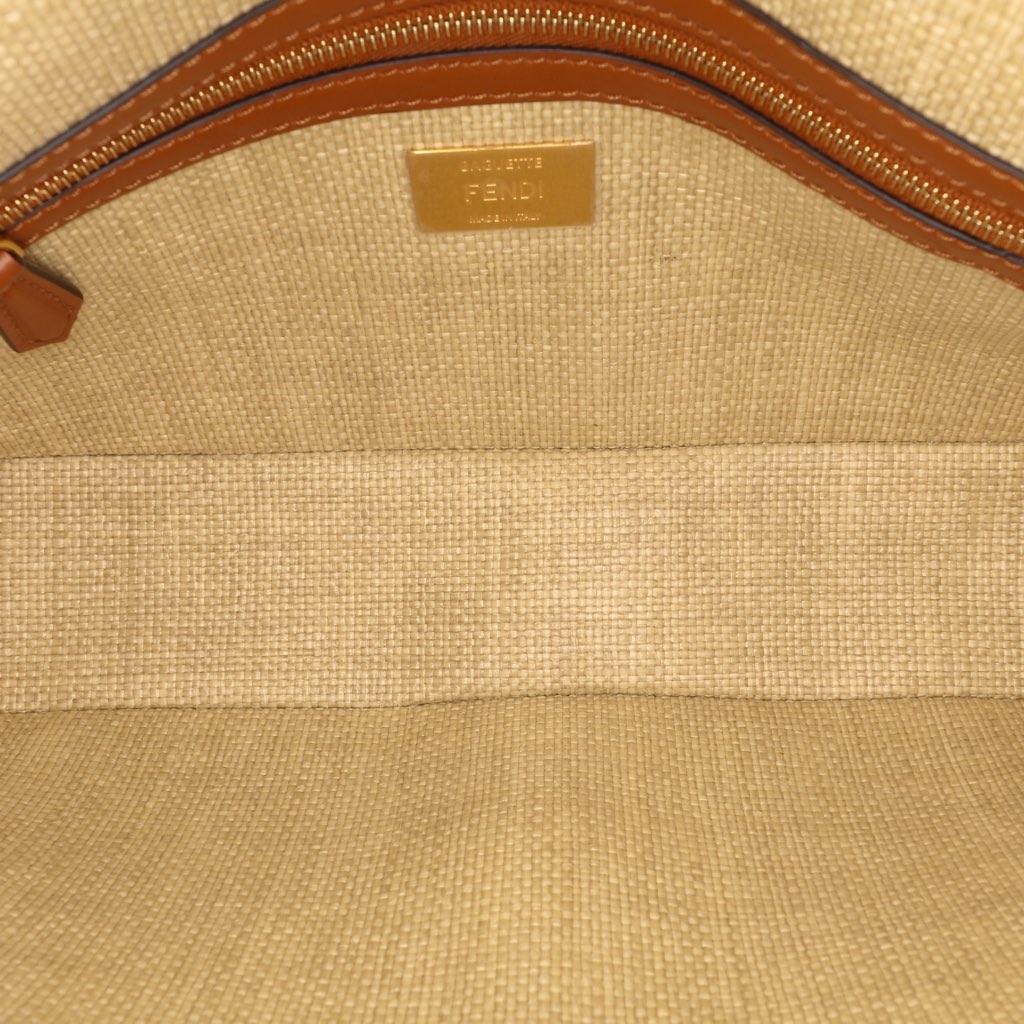 Fendi Zucca Embroidered Canvas Baguette Satchel - 4