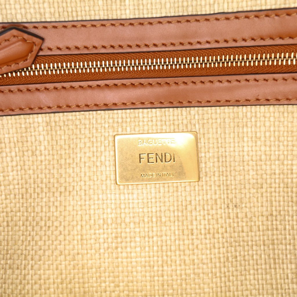 Fendi Zucca Embroidered Canvas Baguette Satchel - 5