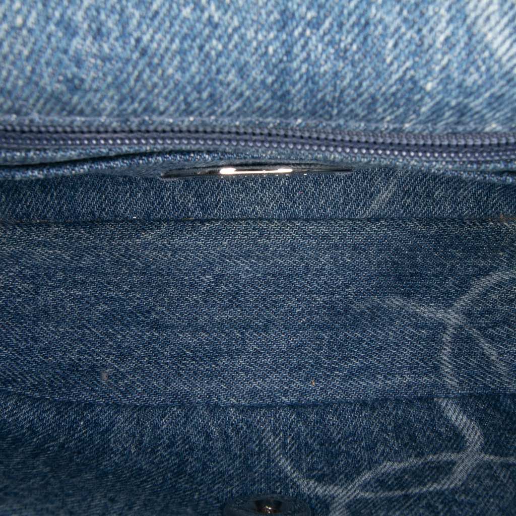 Chanel Mini Square CC Quilted Denim Single Flap - 4