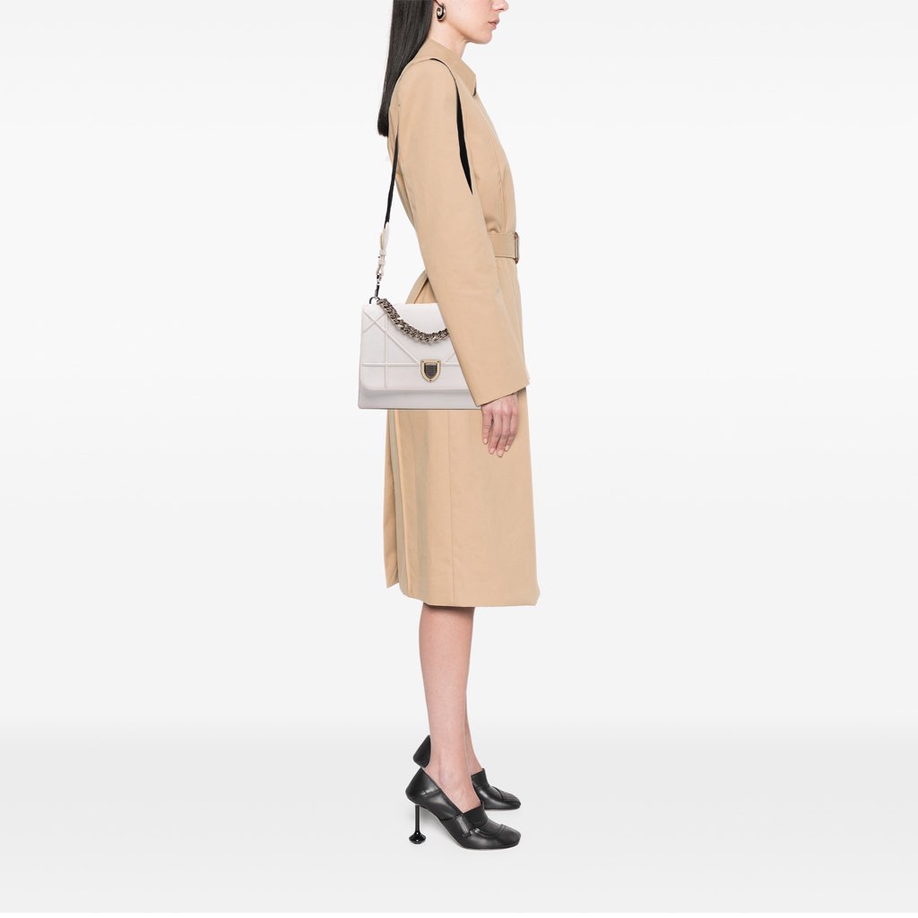 Dior Large Grained Calfskin Diorama Satchel - Image 14