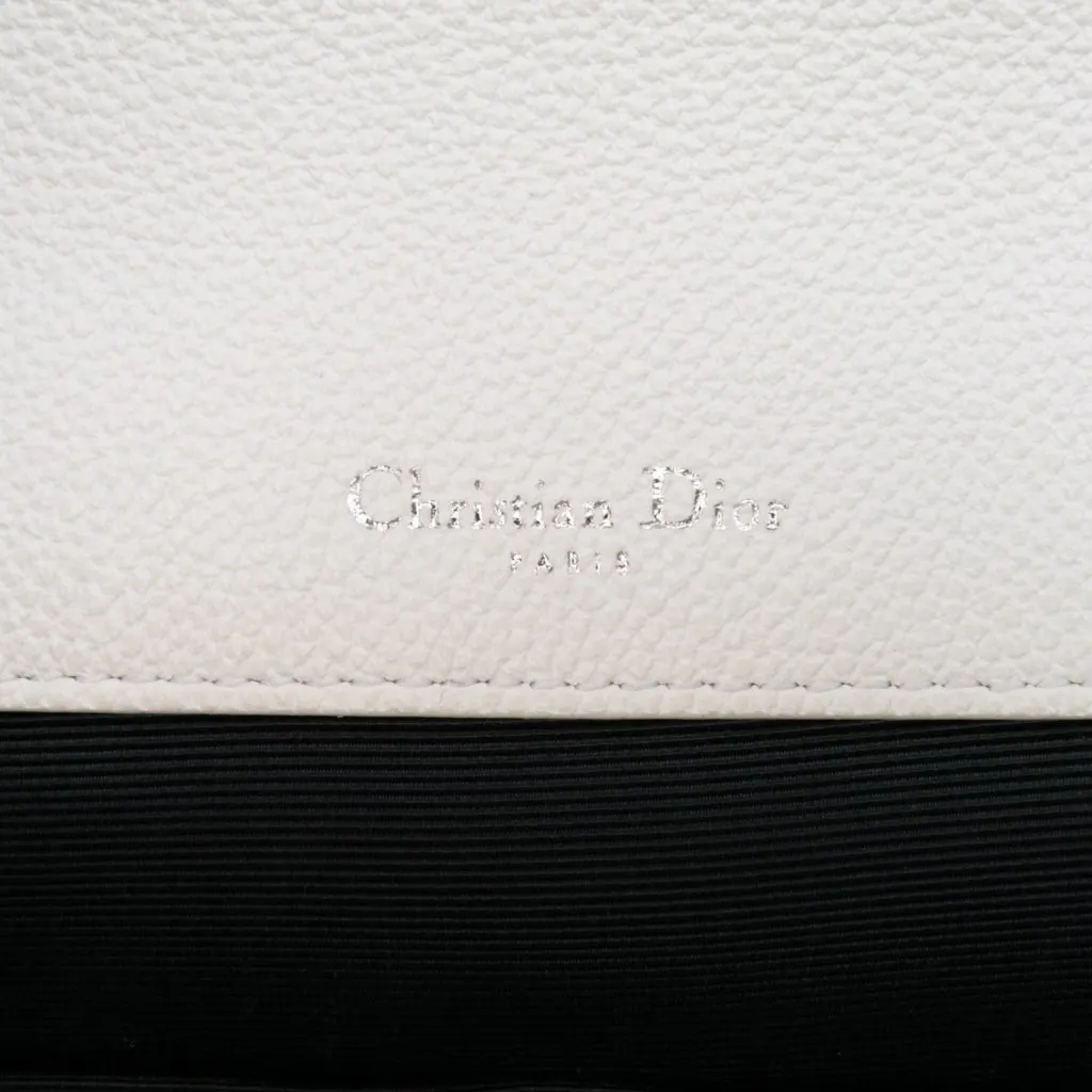Dior Large Grained Calfskin Diorama Satchel White Leather Very good - Box View