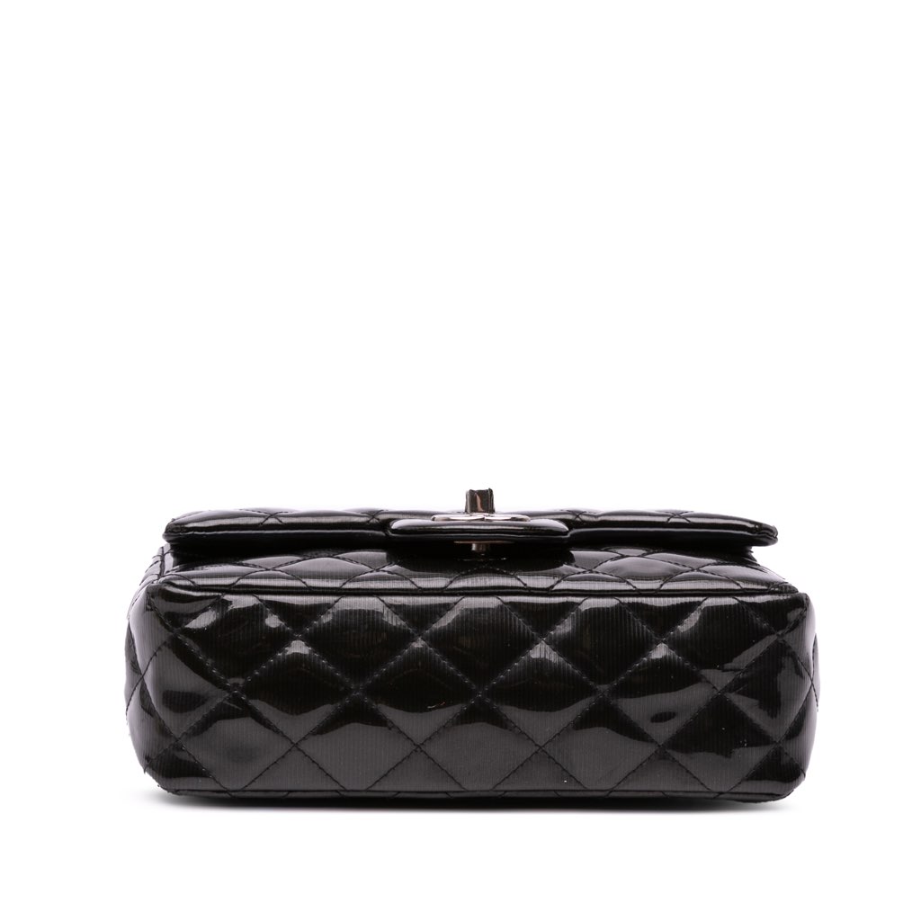 Chanel Mini Rectangular Classic Striped Patent Single Flap - 3
