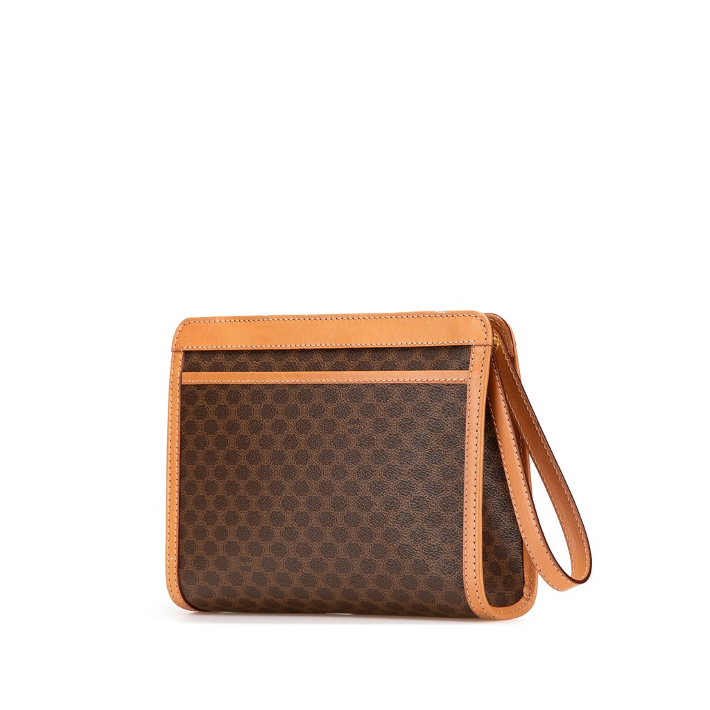 Celine Macadam Coated Canvas Clutch - 2