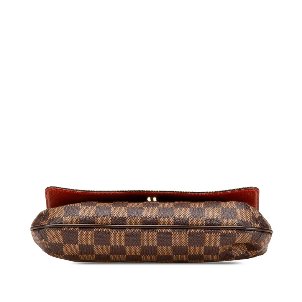 Louis Vuitton Damier Ebene Musette Tango Long Strap Brown Canvas Good - Inside View