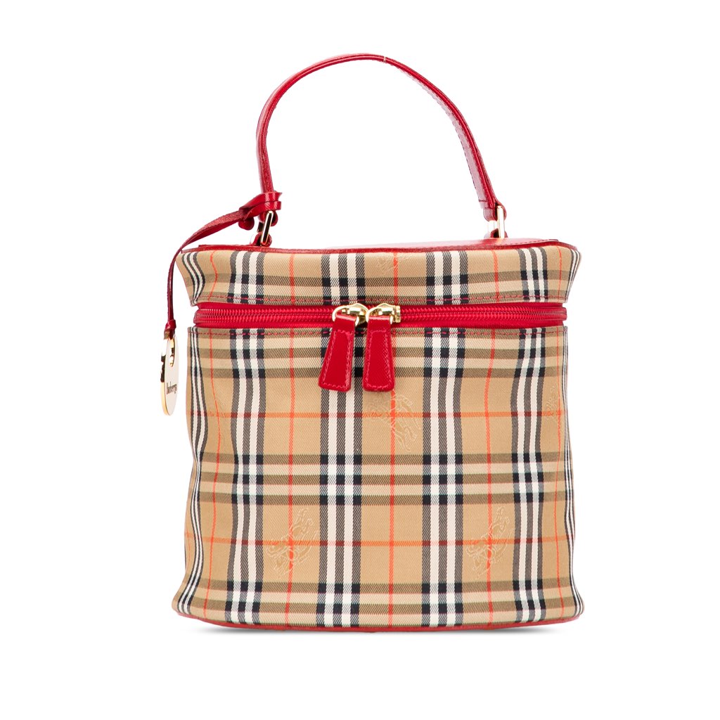 Burberry Haymarket Check Canvas Vanity Bag