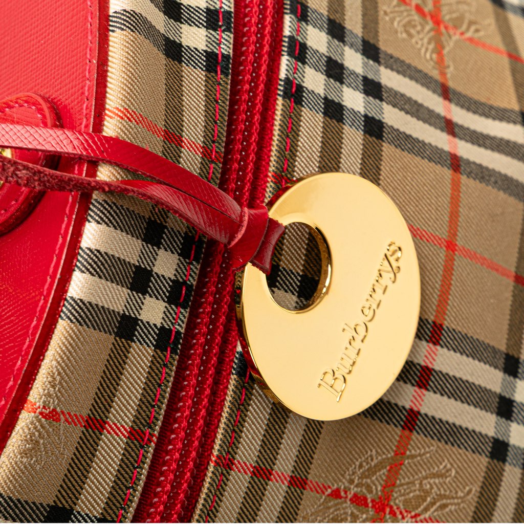 Burberry Haymarket Check Canvas Vanity Bag - Side view