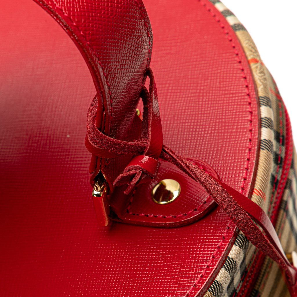 Burberry Haymarket Check Canvas Vanity Bag - Image 10