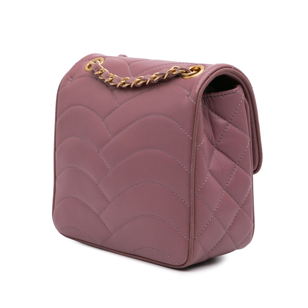 Chanel Paris Seoul Mini Lambskin Pagoda Single Flap - Back view