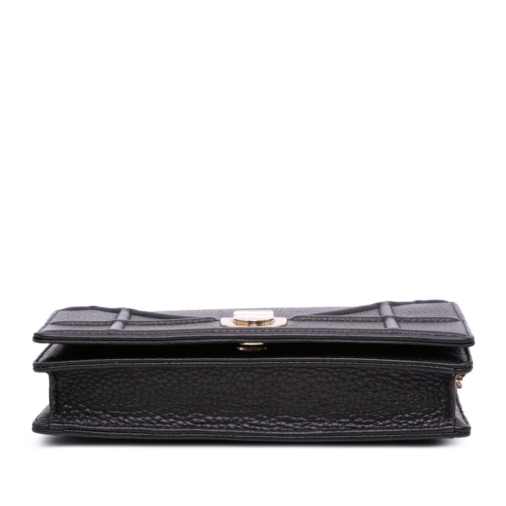 Dior Grained Calfskin Diorama Wallet on Chain - 3