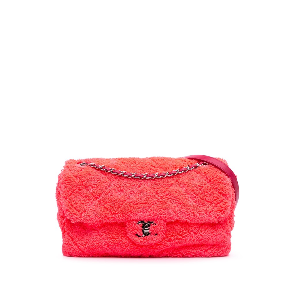 Chanel Medium Quilted Terry Cloth Coco Beach Flap
