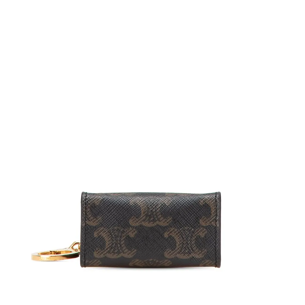 Celine Micro Triomphe Coated Canvas Vertical Cabas Bag Charm Brown Canvas Very good - Inside View