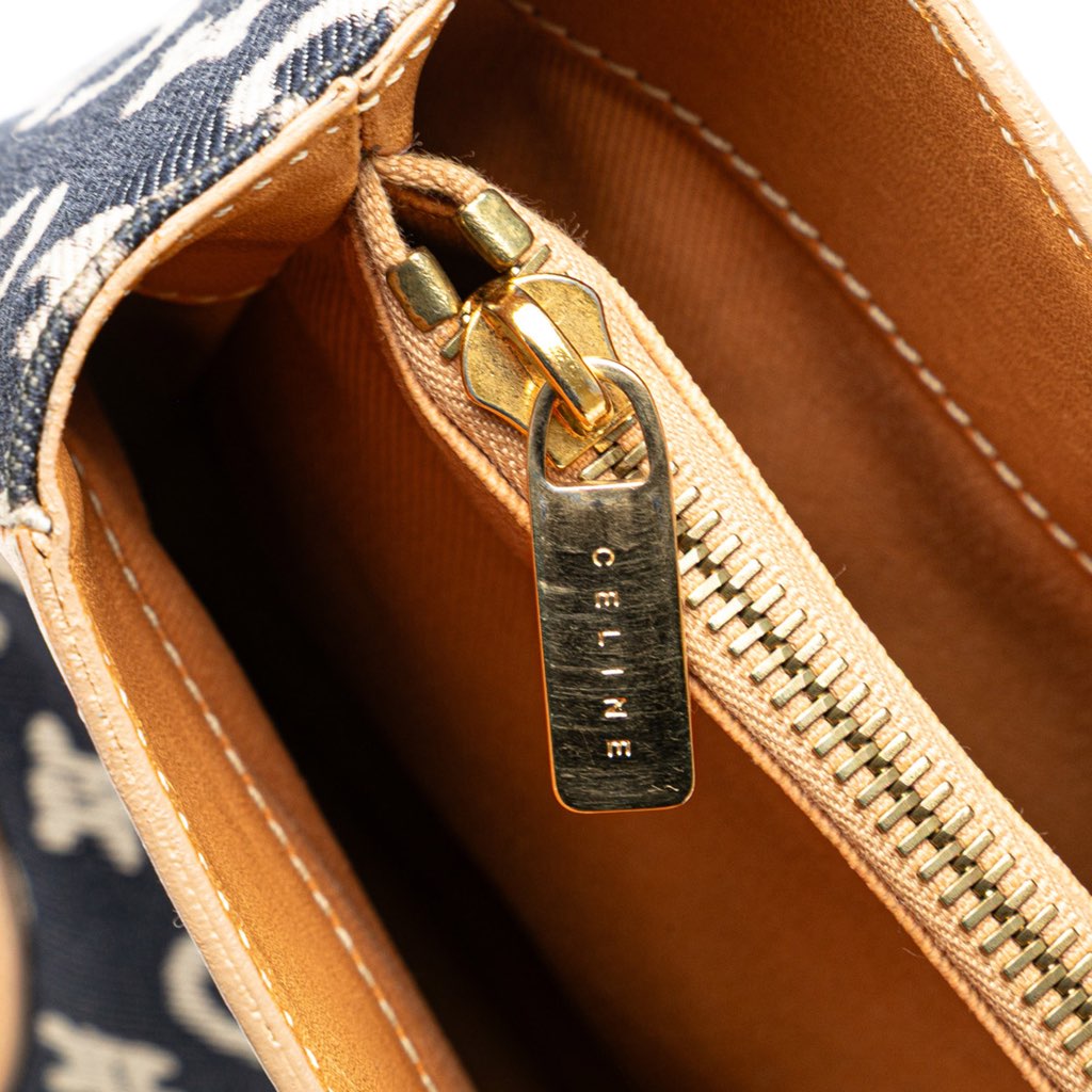 Celine C Macadam Denim Handbag - Image 10