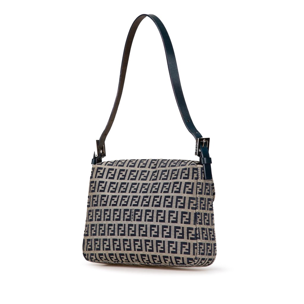 Fendi Zucchino Canvas Flap Shoulder Bag - 2